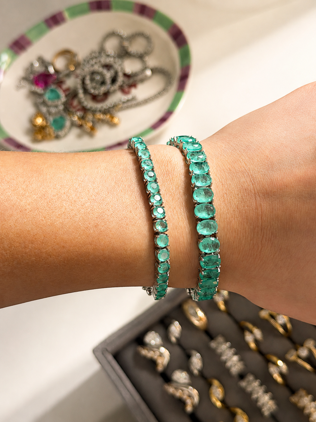 The Muzo Colombian Emerald Tennis Bracelet — 5mm Colombian Emerald