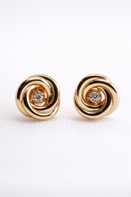 Primrose Gold Flower Earrings
