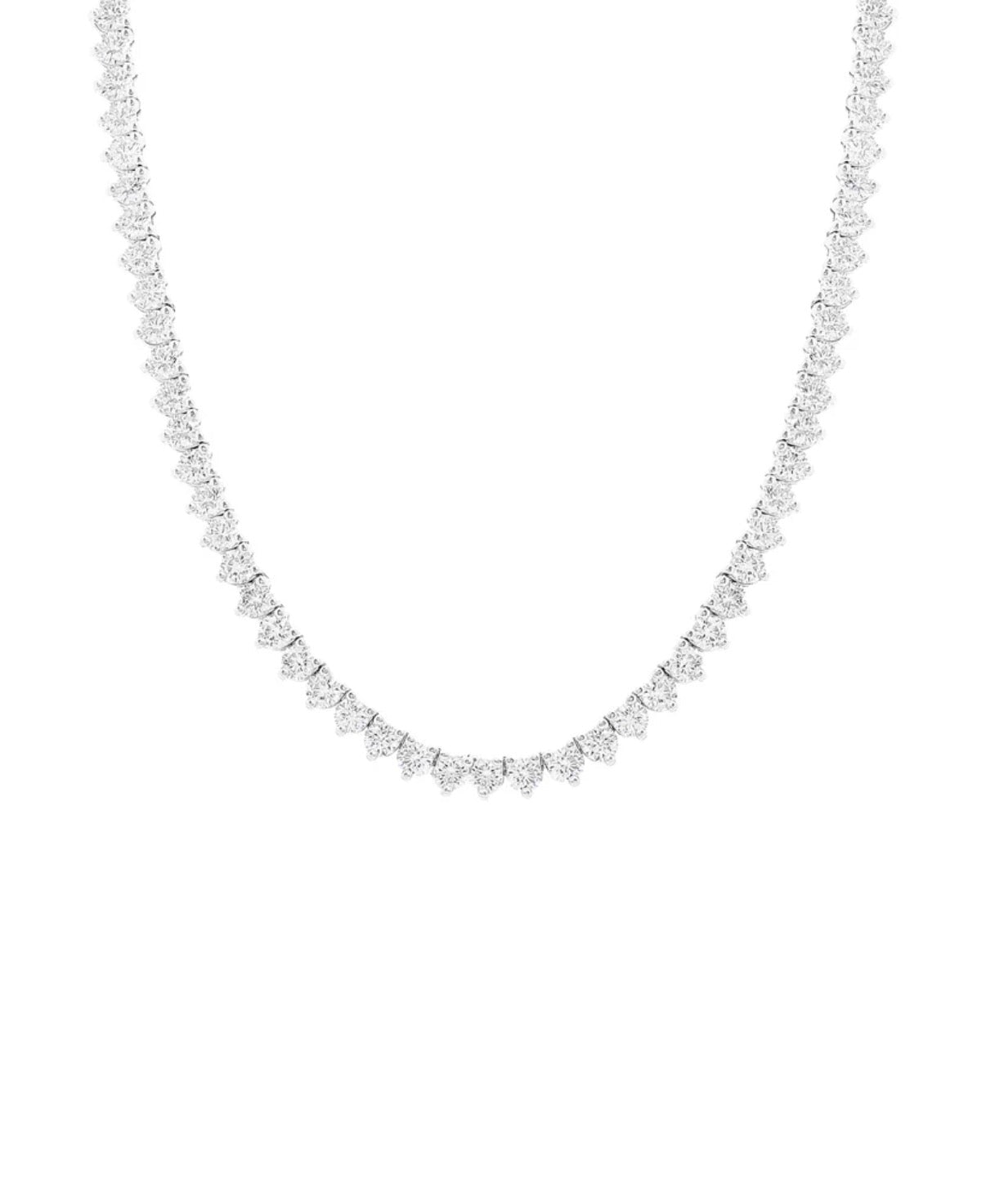 Anne 3mm Moissanite Riviera Necklace