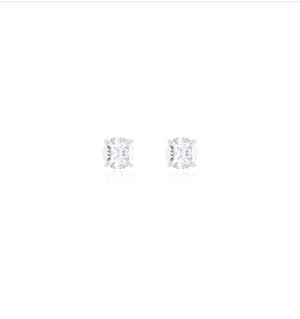 Chelsea Solitaire Stud Earrings 8mm - Rubielle London