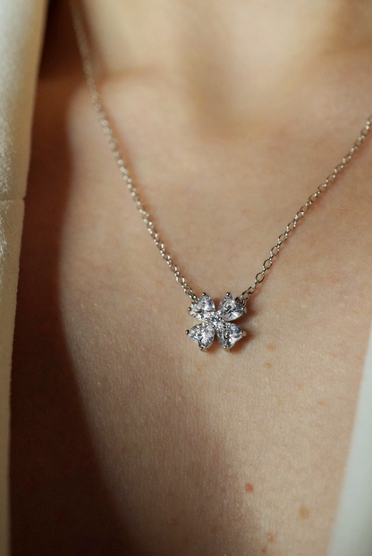 Albion Clover Crystal Necklace