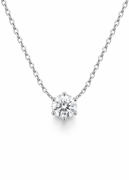 Majesty 10mm Moissanite Solitaire Necklace
