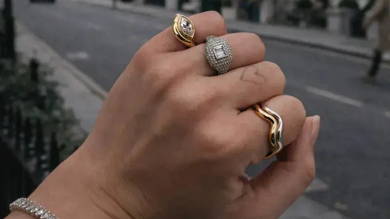 Dynasty Moissanite Pinky Ring — 18k Gold Vermeil
