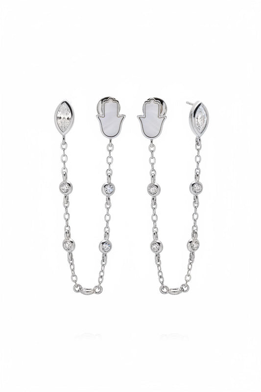 The Albion Hand Chain Earrings