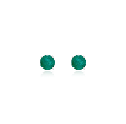 Chelsea Solitaire Emerald Stud 8mm