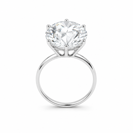 Sovereign 14mm Moissanite Solitaire Ring