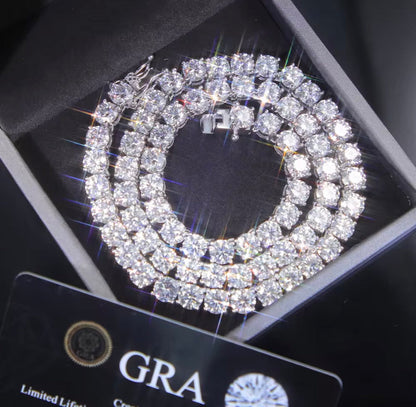 Classic 3mm Moissanite Riviera Necklace