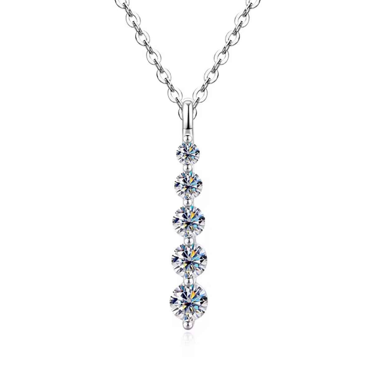 Bellemere Moissanite Necklace | 18k Gold