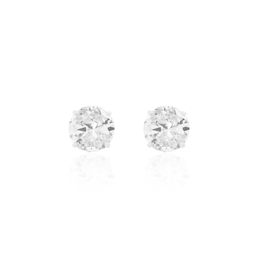 Sovereign Moissanite Studs 10mm  — Portuguese Setting Edition