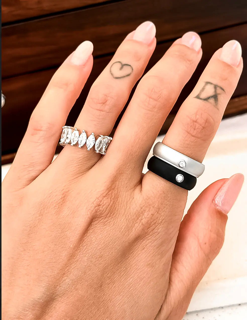 Active Black — Moissanite Ring
