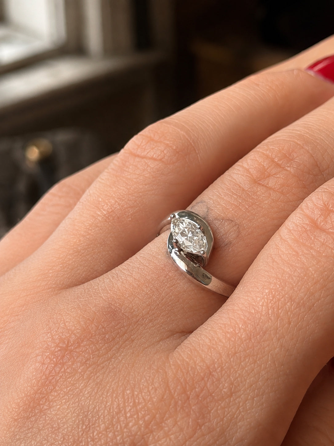 Kensington Marquise Moissanite Ring | Pinky Ring