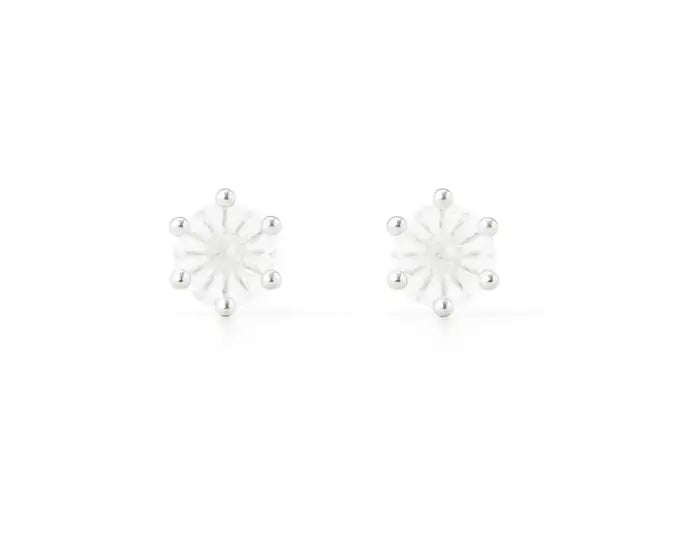 Sovereign Moissanite Stud Earrings – 5mm - Rubielle London