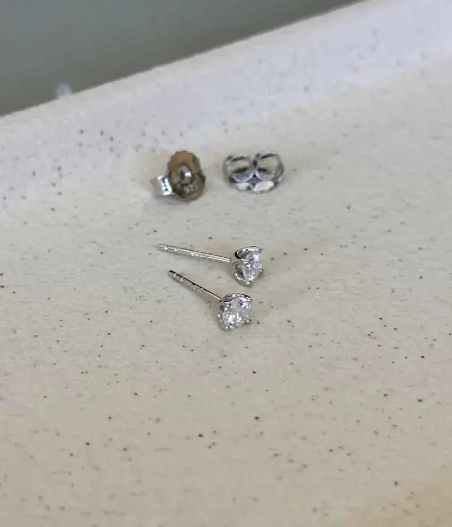 Sovereign Moissanite Stud Earrings – 5mm