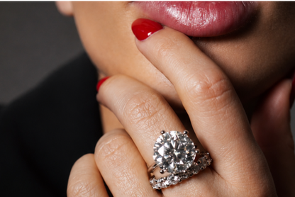 Sovereign 14mm Moissanite Solitaire Ring