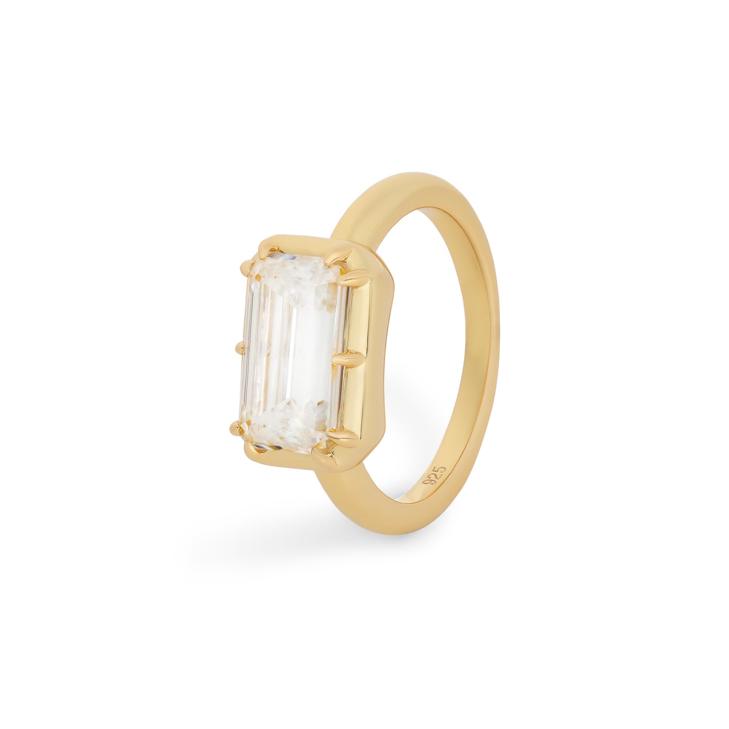 Sinclair Moissanite Ring - 2.96 ct — 18k gold vermeil