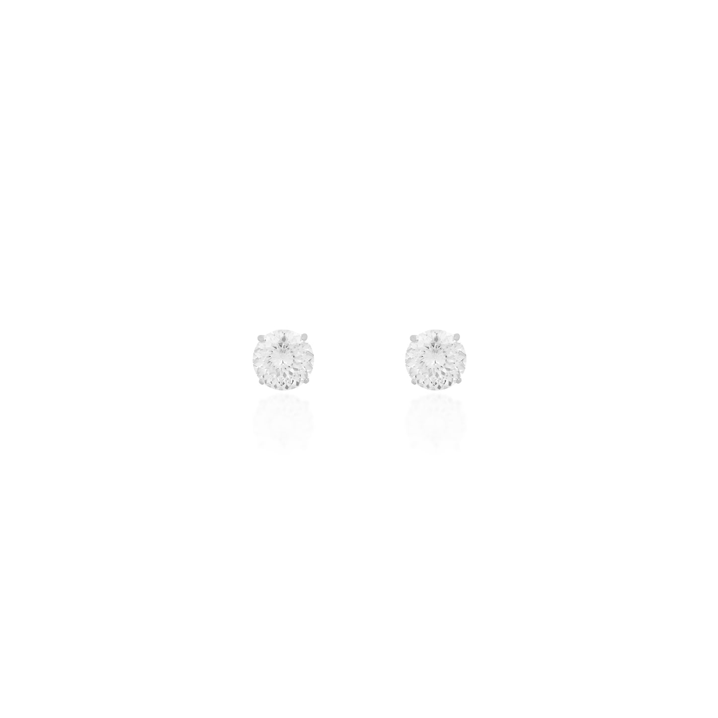 Sovereign Moissanite Stud Earrings — 6.5MM Portuguese Setting Edition