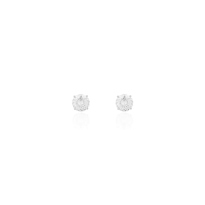 Sovereign Moissanite Stud Earrings — 6.5MM Portuguese Setting Edition - Rubielle London