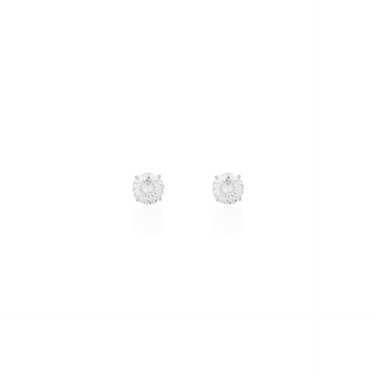Sovereign Moissanite Stud Earrings — 6.5MM Portuguese Setting Edition