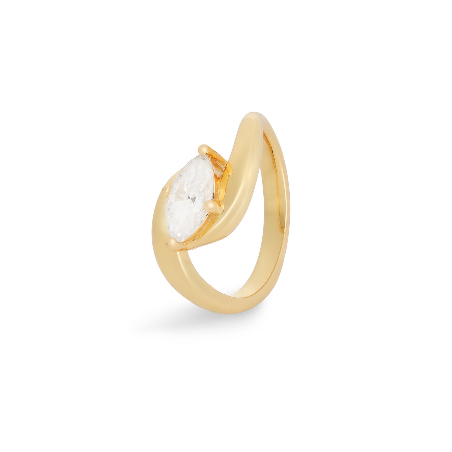 Kensington Marquise Moissanite Ring — Vermeil Edition
