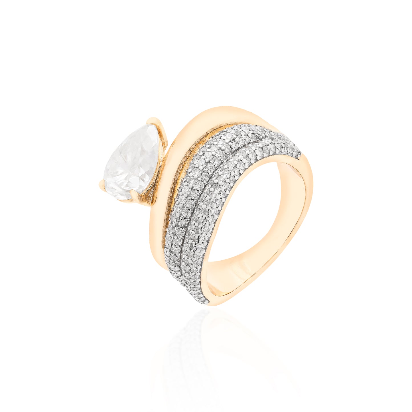 Dynasty Imperial Moissanite Ring 2.96ct - Gold Vermeil