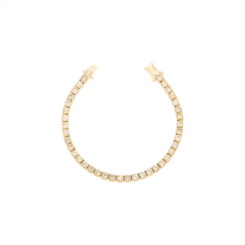 The Mayfair Champagne Tennis Bracelet - 18k Gold Vermeil